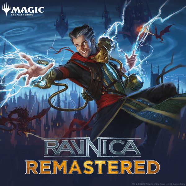 A wizard stands casting magic with arms outstreatched. Text reads: Magic: The Gathering - Ravnica Remastered